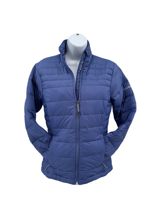 Columbia Jackets & Blazers - Columbia Omni-Heat Insulated Puffer Jacket WMNS S BlueFull Zip Long Sl YL190505